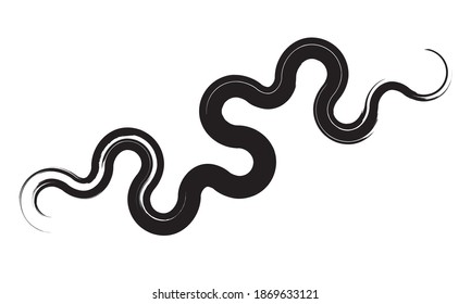 Estrollo de cepillo seco curvo. Vector