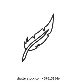 Curved Feather Stock Vector (Royalty Free) 598151546 | Shutterstock