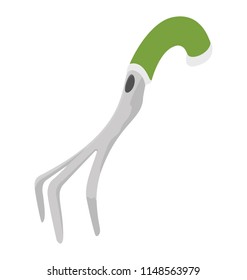 
Curved finger like blades with handheld denoting hand cultivator icon
