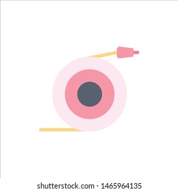 Curved, Flow, Pipe, Water  Flat Color Icon. Vector icon banner Template. Vector Icon Template background