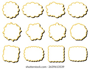 Curved Frame Set, Pop Design, With Shadow