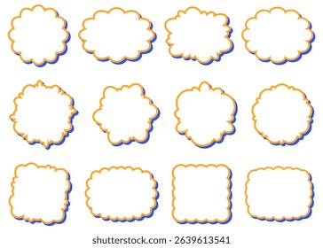 Curved Frame Set, Pop Design, With Shadow
