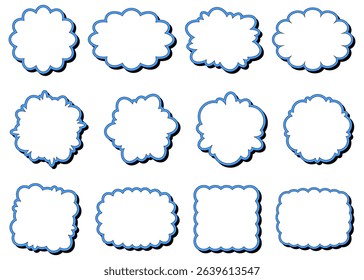 Curved Frame Set, Pop Design, With Shadow