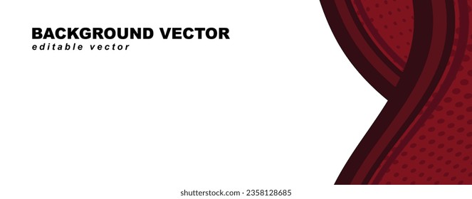 Curved geometric banner background template for banners, design elements, decorations, and ornaments.