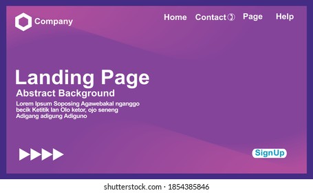 fondo de página de inicio de página web de diseño vectorial de líneas violentas de gradiente curvo para negocios o cualquier aplicación
