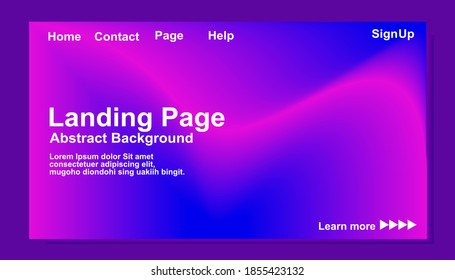 Curved Gradient Purple Lines Vector Design Website Landing Page Background For Business, Or Any App