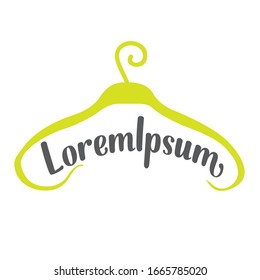 Curved green hook logo with green text. Hook logo