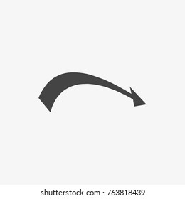 Curved Arrow Stock Vector (Royalty Free) 688154206