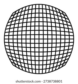 Curved grid sphere Spherical grid distortion Distorted spherical mesh