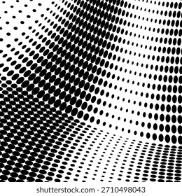 Textura pontilhada suave de meio-tom curvo