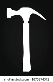 Curved hammer tool icon. vector illustration