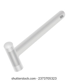 Curved hammer tool, vector illustration