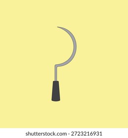 Ilustração de vetor de foice manual curvo