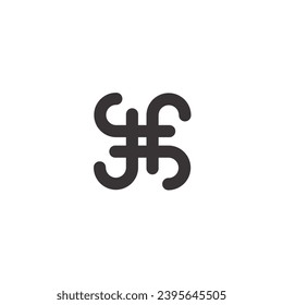 Kurzes Hashtag-Logo mit unscharfem Hintergrund