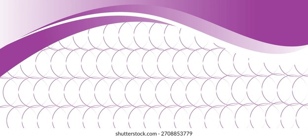 Elemento de cabeçalho e rodapé curvos . Abstrack Roxo com ondas . eps10