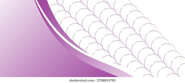 Elemento de cabeçalho e rodapé curvos . Abstrack Roxo com ondas . vetor