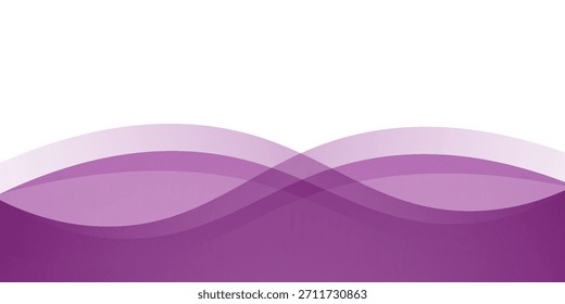 Elemento de cabeçalho e rodapé curvos . Abstrack roxo com ondas . onda roxo e moderno design moderno na moda