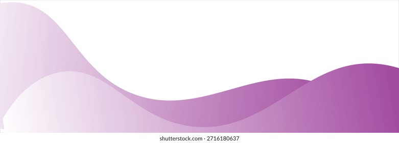 Elemento de cabeçalho e rodapé curvos . Abstrack roxo com ondas . onda roxo . Ilustração vetorial