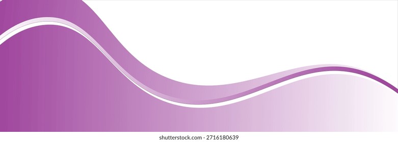 Elemento de cabeçalho e rodapé curvos . Abstrack roxo com ondas . onda roxo .Design moderno na moda
