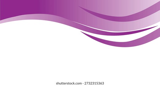 Elemento Curvo de Cabeçalho e Rodapé . Abstrack Roxo com ondas . onda roxa e moderno design da moda eps10