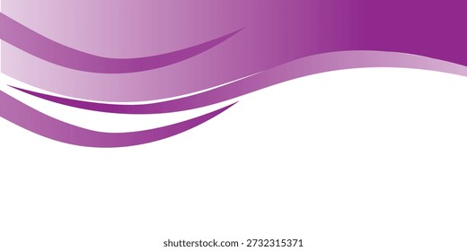 Elemento Curvo de Cabeçalho e Rodapé . Abstrack Roxo com ondas . onda roxo e moderno design da moda eps10 ilustração