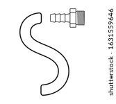 Curved Hose with Fitting Connector