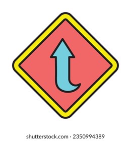 Curved Up Icon Design For Personal And Commercial Use