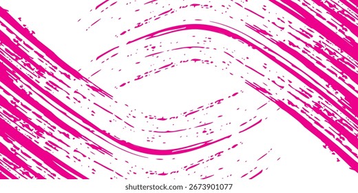 Un paquete de línea de Vector de tinta curvada. Trazos de pincel largos y redondeados dibujados a mano, texto resaltado, marcos y círculos. Caligrafía asiática, moderna.