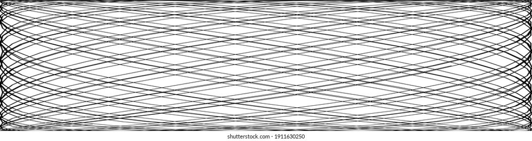 Curved and intersecting lines abstract geometric grid, mesh rectangle pattern, background