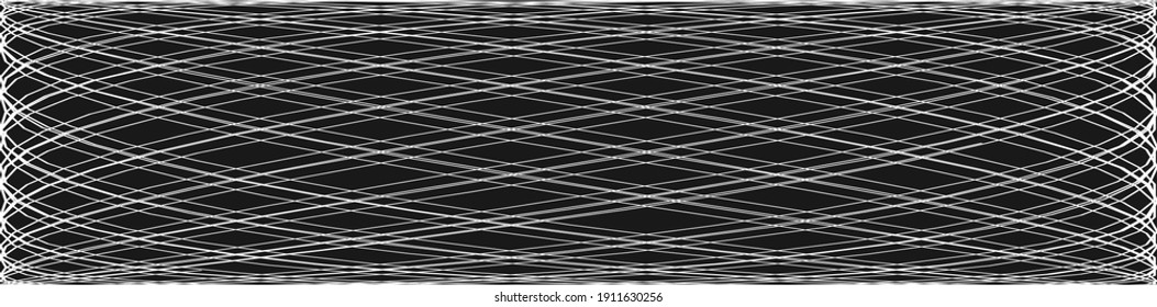 Líneas curvadas e interrelacionadas cuadrícula geométrica abstracta, patrón de rectángulo de malla, fondo