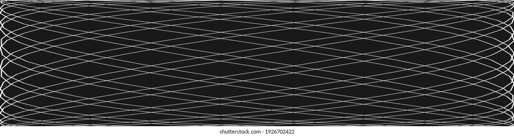 Curved and intersecting lines abstract geometric grid, mesh rectangle pattern, background