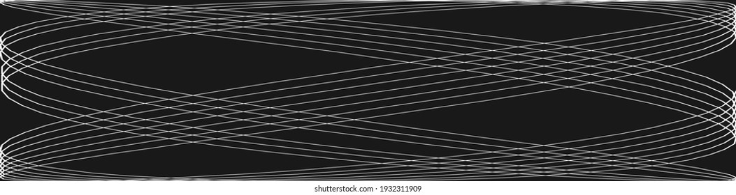 Curved and intersecting lines abstract geometric grid, mesh rectangle pattern, background