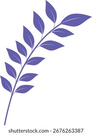 Curved leaf with smooth shape, delicate botanical element ideal for logos or minimalist design projects.

