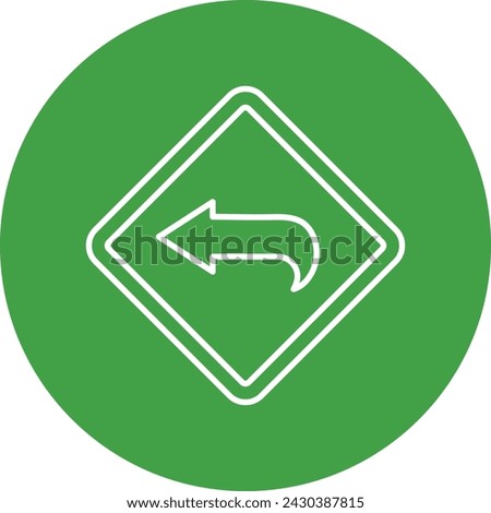 Curved Left Line Circle Icon For Personal And Commercial Use