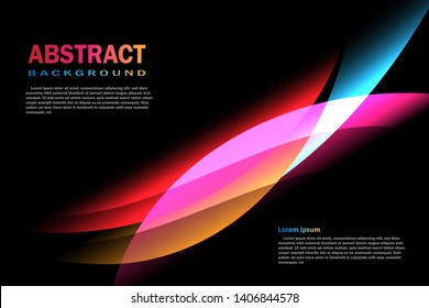 Curved light is an abstract background.