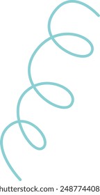 Curved Line Abstract Doodle Vector Illustration