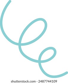 Curved Line Abstract Doodle Vector Illustration