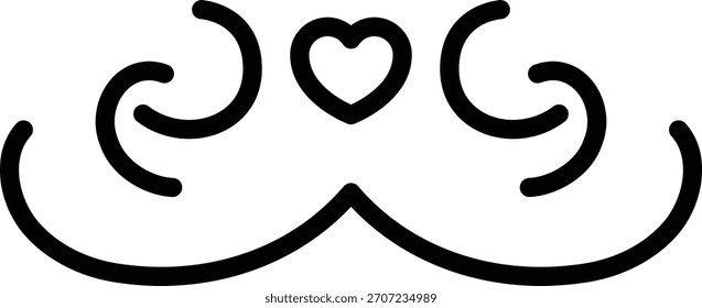 Icono de Vector de corona de arte de línea curva