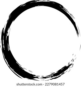 a curved line or circle with artistic strokes 