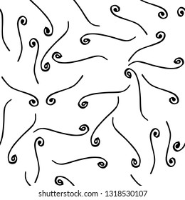 Curved line collection. Vector illustration abstract, creative repeating line of texture for printing, wrapping, wallpaper, fabric, and textile. - Vector