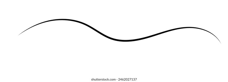 Curved line design. Squiggle line design element. Eps10. 