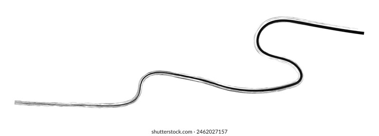 Curved line design. Squiggle line design element. Eps10. 
