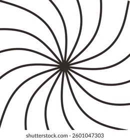 curved line flower pattern vector design in white area