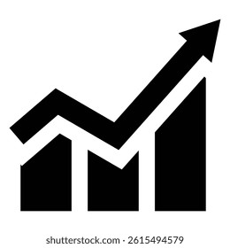 Curved Line Graph and Growth Icon Collection