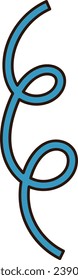 Curved Line Icon Vector Illustration