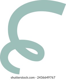 Ilustración vectorial de icono de línea curva