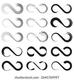 Curved line pattern. Flowing wave design. Organic stripe texture. Vector fluid illustration.