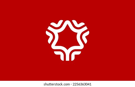 Diseño de ornamento de triángulo de línea curvada