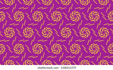 Curved line in triangles style. Vector illustration. Purple orange color. For interior wallpaper, smart design, fashion print. Seamless.