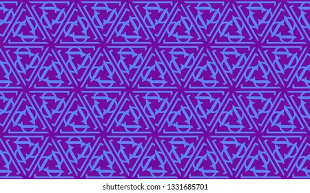 Curved line in triangles style. Vector illustration. Decorative design for For interior wallpaper, smart design, fashion print.
